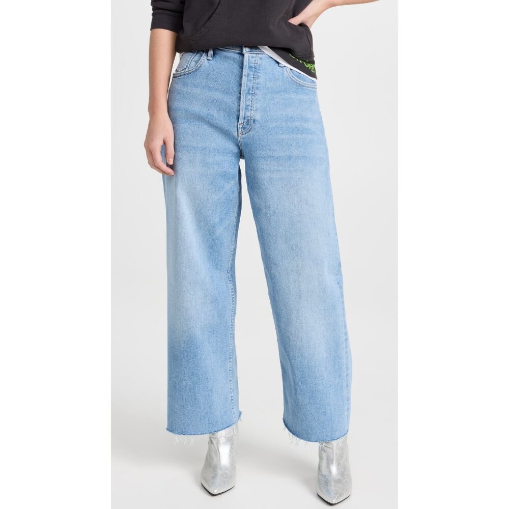 NWT Mother High Waisted Spinner Ankle Fray in The Blink Of An Eye Jeans 29